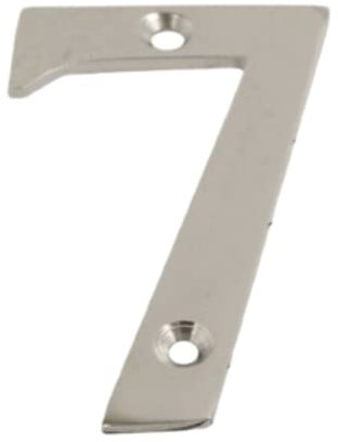 Chrome Door Numbers Screw On 3 Inch Number 7 Door Number Elegant and Bold Door Numerals Suitable for All Door Types Including Wooden uPVC and Composite.