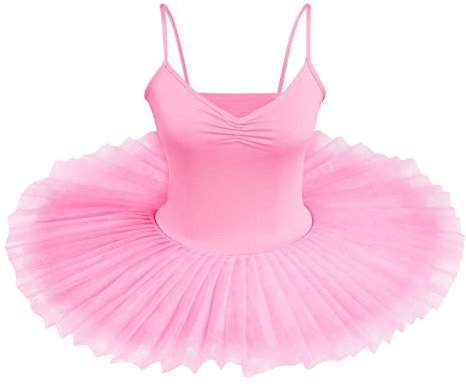 Ballet Leotards for Women Swan Lake Ballerina Costume Camisole Skirted Leotard Professional Adult Swan Ballet Tutu Skirt Hard Organdy Platter Performance Leotard Skirt for Practice IDOPIP Pink X-Large