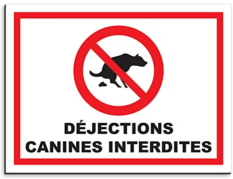 Warnschild Hundekot, verboten aus Aluminium, 20 x 15 cm