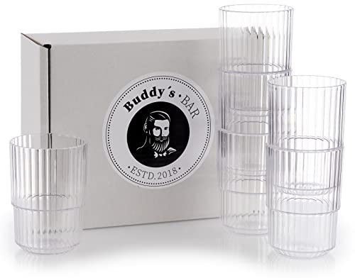 Buddy's Bar - 6er Set, Hochwertige 500 ml Tritan Kunststoff Trinkbecher, BPA frei, stapelbar, bruchfeste Mehrweg-Becher, wiederverwendbar und spülmaschinenfest