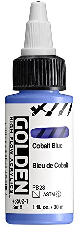 Golden : High Flow : Acrylic Paint : 30ml (1oz): Cobalt Blue : S8
