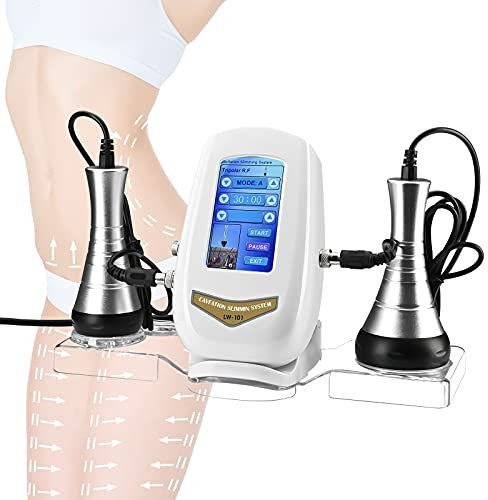 Pakuyi Cavitation Machine 3 In 1 Body Sculpting Machine Multifunctional Body Face Care Equipment Slimming Radio Machine for Face Abdomen Buttocks Thighs Shaping Body Shape Skin Care