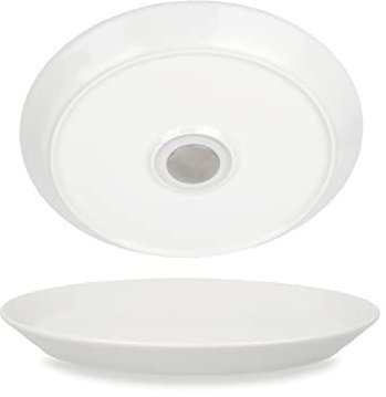 silwy® Porzellan-Magnet-Teller (2er-Set) - perfekt für Camping, Caravaning und Boating - rutschfestes Geschirr ohne jegliches Klappern stapelbar