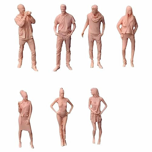 ZEDACAKAI (7 Pcs 1/43 Figure Sexy Girls Resin Miniature Life Scene Man Woman Model Garage Kit Need To Be Colored By Yourself