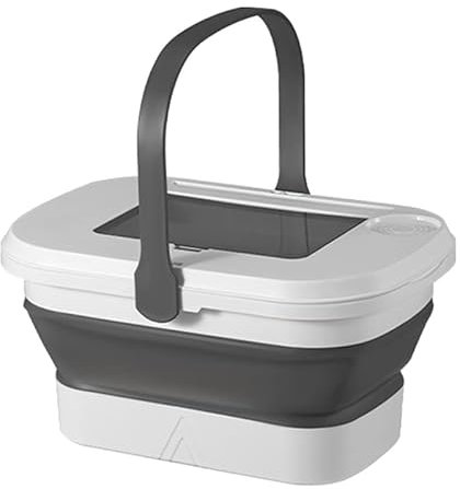 EVTSCAN 18L Picnic Basket - Collapsible Camping Storage Box with Tray Table for Wine Food Drinks(A)