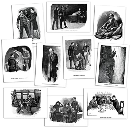 Strand Clothing Sherlock Holmes Illustrationen Postkarten Set mit 10 Postkarten Sidney Paget Art