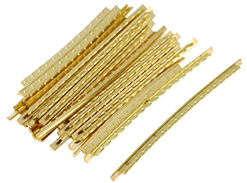 Chinflly 20 pcs Guitar Fret Wire Copper Fret,2.0 mm Classical Guitar Fingerboard Fret Wire Set for Electric Guitar Guitar Fingerboard Replacement