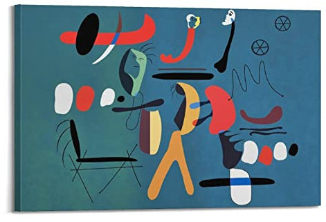 HAATTI Peinture Collage von Joan Miro Surrealismus, Poster, Kunst, Leinwand, Gemälde, Dekoration, Foto, Geschenke, Zuhause, moderne Dekorationen, 30 x 45 cm