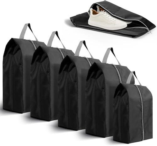 5 PCS Sacchetti Scarpe da viaggio - Borsa Scarpe Viaggio, Impermeabili Sacchetti per Scarpe Antipolvere, Sacchetti per Calzature, Sacchetti Portascarpe, Borsa per Scarpe Valigia