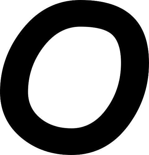 Kleckerliese Buchstaben Aufkleber 20 cm Einzel – seidenmatte Alphabet Sticker A–Z für Kinderzimmer, Wand, Tür, Möbel & Auto – selbstklebend & konturgeschnitten – O – Farbe Schwarz