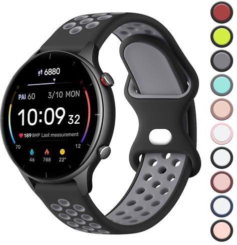 Vancle Armband für Xiaomi Mi Watch Original 2 Farben in 1,22 mm weichem Silikon Armbänder Xiaomi Watch S1/Watch S1 Active/Xiaomi Watch Color Sport/Smartwatch
