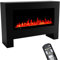 GLOW FIRE Elektrokamin mit Heizung und Kaminfeuer (Standkamin Hermes) - elektrischer Kamin mit LED-Feuer in 5 Farben, Heizlüfter, Deko & Fernbedienung - 136x96x35 cm, Schwarz