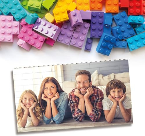 Personalisierte Bausteine mit Foto Puzzle in Eigenem Bild Bausteine Benutzerdefiniertes - Geschenk für Paare,Frau,Männer,Kinder, Familie, Geschenkidee in 2 Format (Querformat)