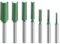 Hwtcjx 7 Pezzi Set Frese per Legno, Punte Fresa Verticale Diritti, Gambo da 6 mm, Gambo Fresa Set, Doppio Flauto Punte per Router, per Lavori Fai Da Te Falegnameria - Diametro di 3 4 5 6 8 10 12 mm