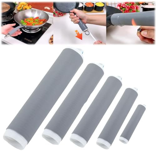 Poignée de casserole en silicone à isolation thermique, manchon de poignée de poêle en silicone, support de poignée de poêle chaude en silicone et support de maniques pour poêles, four