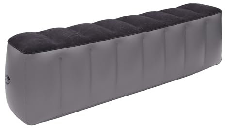 A ABSOPRO Matelas Gonflable pour Voiture 130 x 28 x 42 cm, Confortable, pour siège arrière, Matelas de Voyage pour Voiture, pour Sieste, Voyage, Noir et Gris