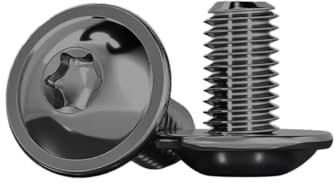 Drenky Viti M4 Viti A Testa Bombata Con Flangia 20 Pezzi, Bulloni Testa Tonda Vite Torx Nero M4x10mm ISO 7380-2 Bullone Meccanico Acciaio Inox A2 V2A, Completamente Filettate