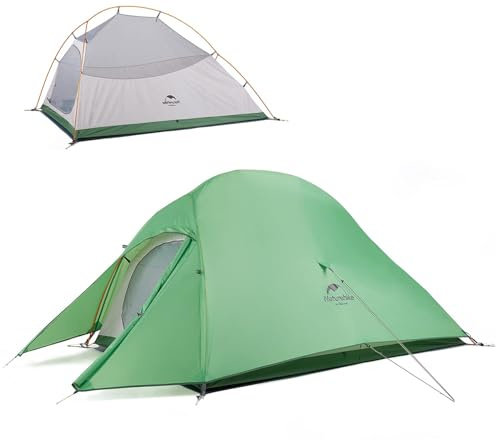 Naturehike Cloud Up freistehendes 2-Personen-Rucksackzelt, Ultraleicht, Nylon, doppellagig, Campingzelte für Zwei Personen