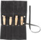 Chisel Roll, Waxed Canvas Tools Wrench Roll Up Pouch with 4 Pockets for Knife Hammers, Gouges, Best Gift for Electrician,Carpenter or Mechanic,Carving Knife,Fishing jigs(Black)