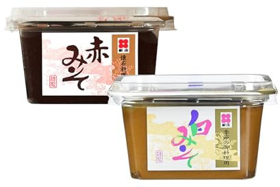 SHINJYO Miso Doppelpack - Dunkle & Helle Misopaste - Shiro & Aka - Japan Original Doppelpack - OG ASIA - 600g