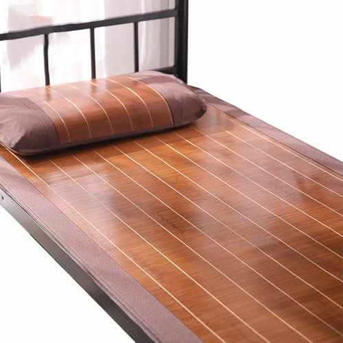 Kühlmatte aus Bambus und Rattan – exquisit gewebt, dicker Saum, Sommer-Kühlmatte und Schlafmatte für Zuhause, Schule, Schlafsaal