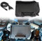 Otilli Nuovo supporto per telefono per moto Caricabatterie wireless USB Ricarica rapida per BMW R1200GS R1250GS Adventure R1300GS F750GS F850GS R1250R (Linea nera)