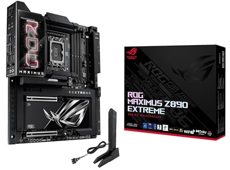 ASUS ROG Maximus Z890 Extreme Intel® Z890 LGA 1851 E-ATX, Advanced AI PC-Ready, 24+2+1+2 Pasos, DDR5, WiFi7, 2.5G/10G LAN, PCIe® 5.0 M.2, Thunderbolt™ 5, USB Type-C®, AI OC, Pantalla LCD de 5