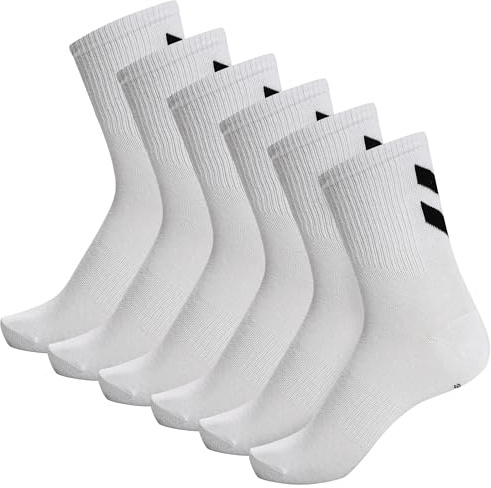 hummel hmlCHEVRON 6-PACK SOCKS, WHITE/WHITE, 12