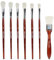 Himmfel Acrylfarben Pinsel Set,7 Premium Ziegen Haar Pinseles für Acryl, Aquarell, Gouache, Ölmalerei,Vielseitig Blattgold Pinsel Set für Bastel, Dry Brush, Keramik Farbe,Blattgold