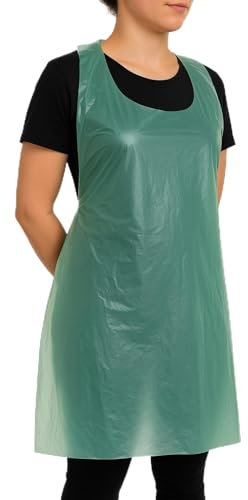 100 X Disposable Aprons, Bulk Pack, for Kitchen, Catering, Workplace, Lightweight, Single Use, Full Coverage Hygiene
