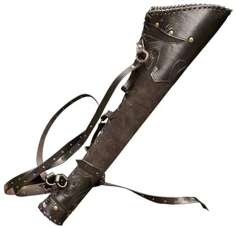 AYWTIUN Faretra per Frecce Arco Borsa Porta Freccia for tiro con L'Arco in Pelle Borsa Vintage con Tracolla for Arco Posteriore per Archi Compound e recurve