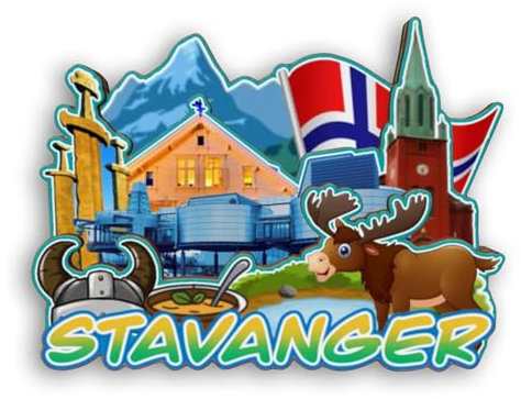 Quwsne Kühlschrankmagnet Stavanger Norwegen Kühlschrankmagnet Stadt Reise Souvenirs Touristengeschenke 3D klassische Sehenswürdigkeiten handgefertigt Handwerk Heimdekoration -2271