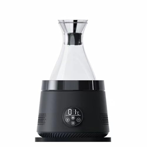 RKXKJ Elektrischer Weinkühler (0–20 °C), 1,5 L/50 Oz, Ultraleiser Wasserkrug, Mit 3-Farbiger Atmosphärenbeleuchtung, Digitalem Display, Geschenk Für Weinliebhaber