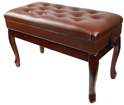 YHEIANJ Klavierbank, Verstellbarer Keyboardstuhl, Aufbewahrungsbuchbox, Lift, Verstellbarer Klavierhocker, geeignet für Keyboard-Klavier,Brown One Size