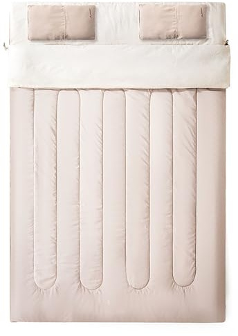 Outdoor-Doppelschlafsack für Erwachsene – verdickt, kältefest, warm, für Camping und Zelt, tragbares Design, Camping-Abenteuer (2,6 kg, Kaffeegraut)