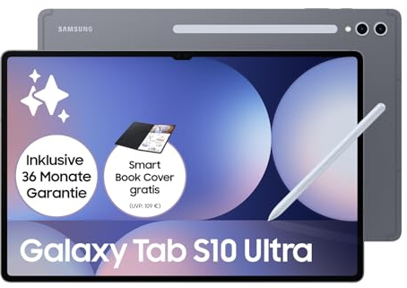 Samsung Galaxy Tab S10 Ultra AI Android Tablet, 12GB RAM, 256GB Memory, AMOLED Display, Anti-Glare Coating, Includes S Pen, 5G, Moonstone Gray, 36 Months Warranty (Renewed)