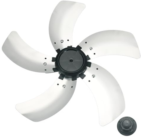 sourcing map Aluminum Fan Blades Replacement (16 Inch, Silver) 5 Leaves Fits Table Models