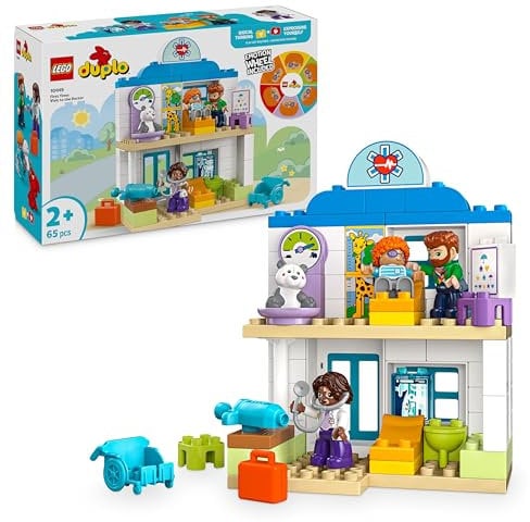 LEGO DUPLO Prime Esperienze: Visita dal Dottore, Giocattolo Educativo per Bambini e Bambine da 2 Anni, Giochi di Ruolo Didattici con Personaggi e Accessori, Sviluppo delle Abilità Socio-Emotive 10449
