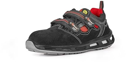 U-Power - Chaussures de sécurité Basses légères et confortables Cody - Environnements secs - S1P SRC ESD 41 Noir/Rouge