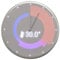 Glance NeXtime - intelligente Wanduhr, Bluetooth - Datenübertragen, Clock, smarte Wanduhr, Smart Clock, LED Anzeige, für iOS und Android, Silber, 22,8 x 22,8 x 3 cm, GC-EU-SLV01