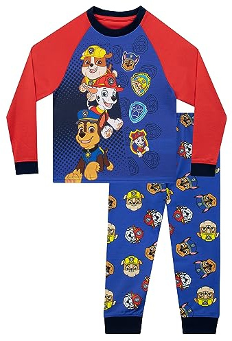 Paw Patrol Pyjamas For Boys | Rubble, Marshall, Chase Boys Pyjama Set | Long Sleeve Kids PJs | Ages 12 Months to 8 Years