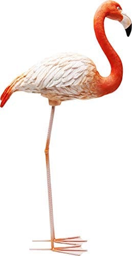 Kare Design Deko Figur Road 75cm, große Dekofigur, Tierfigur Pink, Dekoobjekt Flamingo stehend, (H/B/T) 75x34x16cm