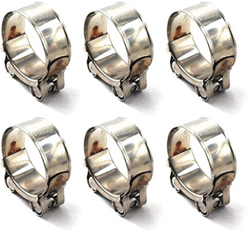 23-25mm Schlauchschellen Edelstahl 304 Rohrschelle (6 Stück)