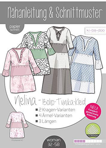 Schnittmuster kibadoo Boho-Kleid Nelina Damen Papierschnittmuster