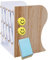 Qualsen Buchstütze, Verstellbar Buchstützen Kinder Metall Bücherhalter, rutschfeste Bücherstützen Bücherständer Bookends für Schreibtisch, Bücherregal, Büro, (Holzimitat)
