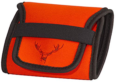 Akah Patronenetui Neoprene Orange Motiv Hirsch