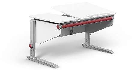 moll Winner Split Classic Kinderschreibtisch höhenverstellbar | mitwachsend & ergonomisch mit geteilter, neigbarer Tischplatte & gerundeten Ecken | Schreibtisch ideal für Schulkinder | Made in Germany
