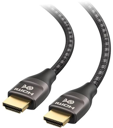 Cable Matters Cable HDMI 48Gbps Ultra 8K con Conectores de Metal y Cubierta Trenzada para PS5, Xbox Series X/S, RTX3080/3090, Apple TV y más - Compatible con 8K 120 Hz y HDR - 2 m