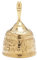 NKlaus Tischglocke Christkind Klang 4 Apostel Messing massiv 10cm Höhe Weihnachtsglocke antik Optik Handglocke individueller Klang Rufglocke 4023