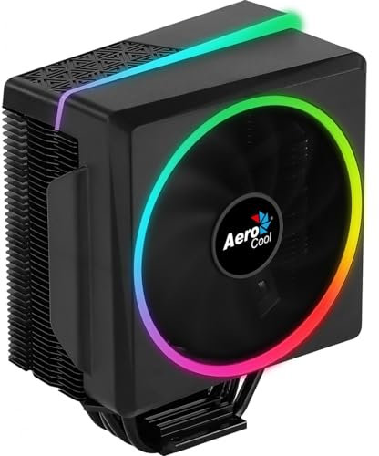 Ventilador de procesador AeroCool Cylon 4 PWM RGB, negro - ACTC-CL30410.01 / CYLON4